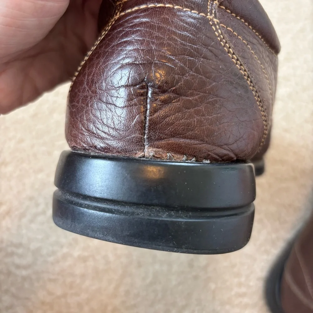 Dockers Men’s Brown Leather Oxfords with Squared Toe Size 13